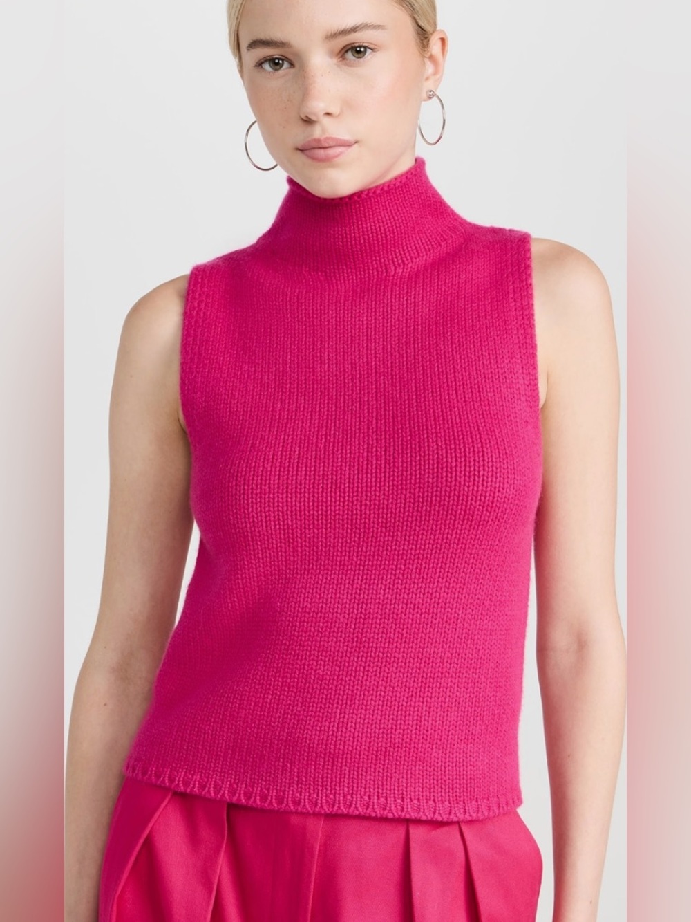Sablyn Sleeveless Cashmere Top in Fuchsia
Size XS